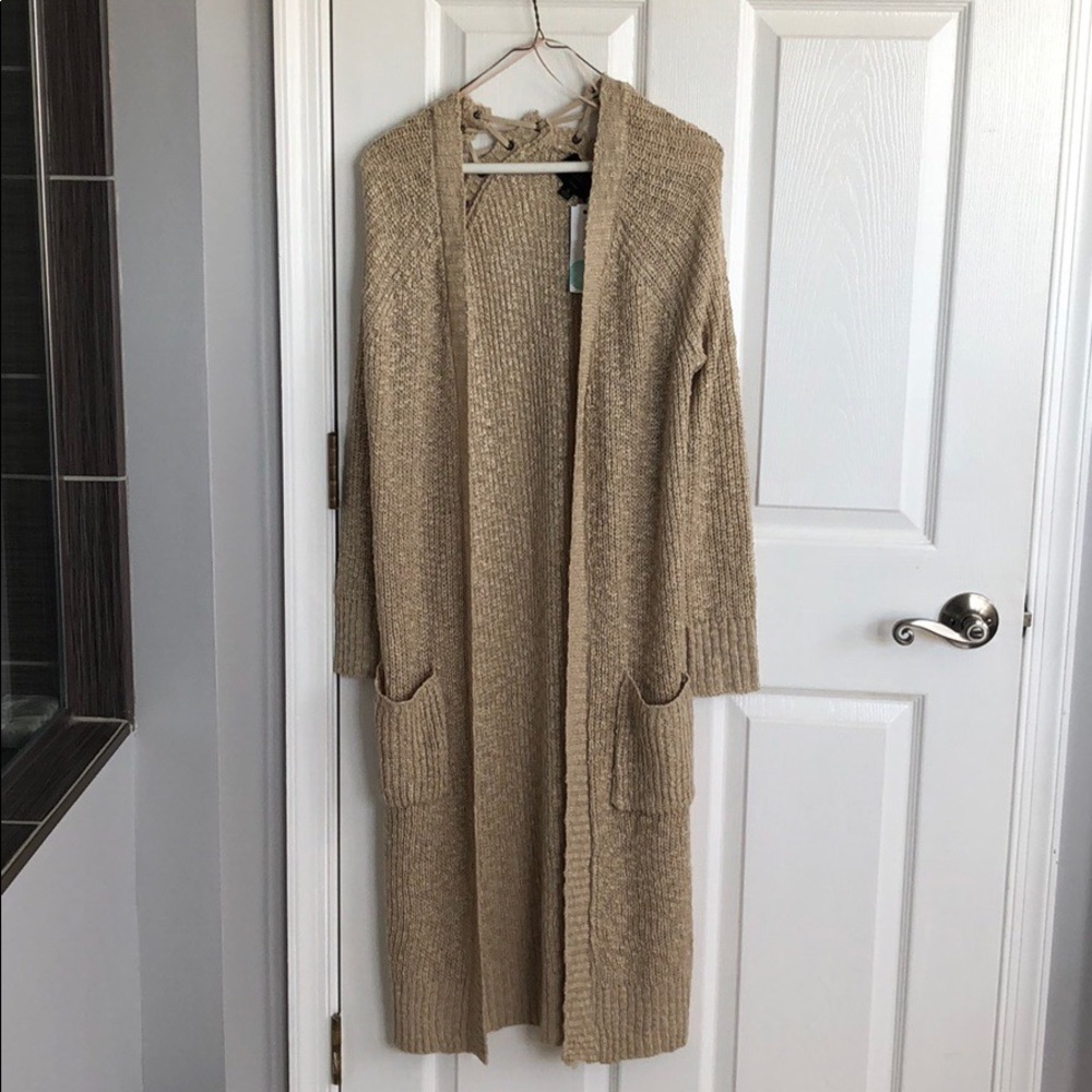 Long wrap cardigan